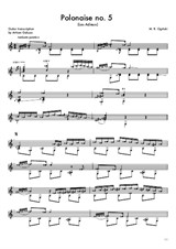Polonaise No.5 guitar transcription by Artiom Galuza (Solo)